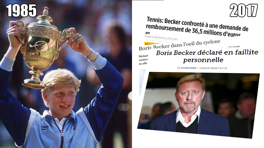 1985 : Becker champion / 2017 : Becker est ruiné
