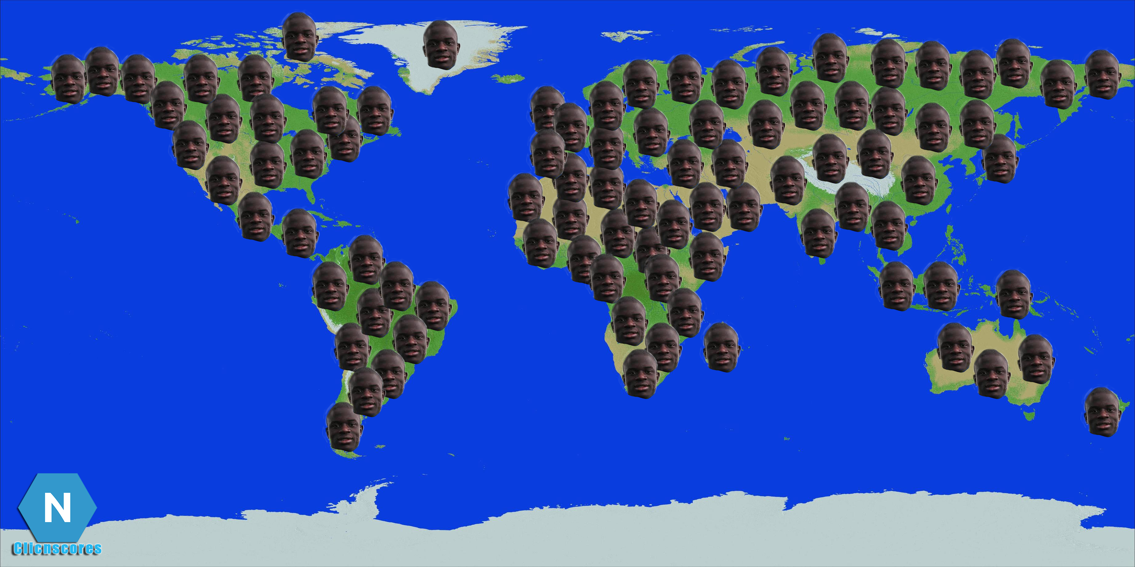 Les 70% de la surface de la Terre sont couverts d'eau, le reste est couvert par Ngolo Kanté